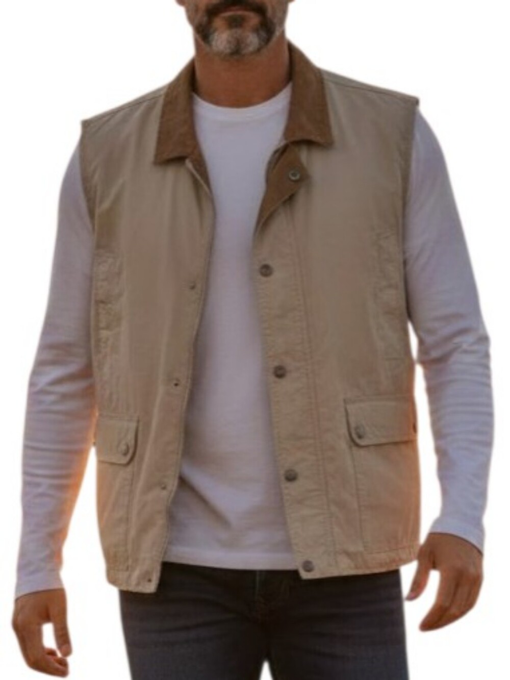 Madison Creek Conceal and Carry Beige Kahki Utility Vest sz L 5th Amendment
